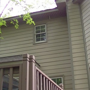 Rear view of same home in South Charlotte