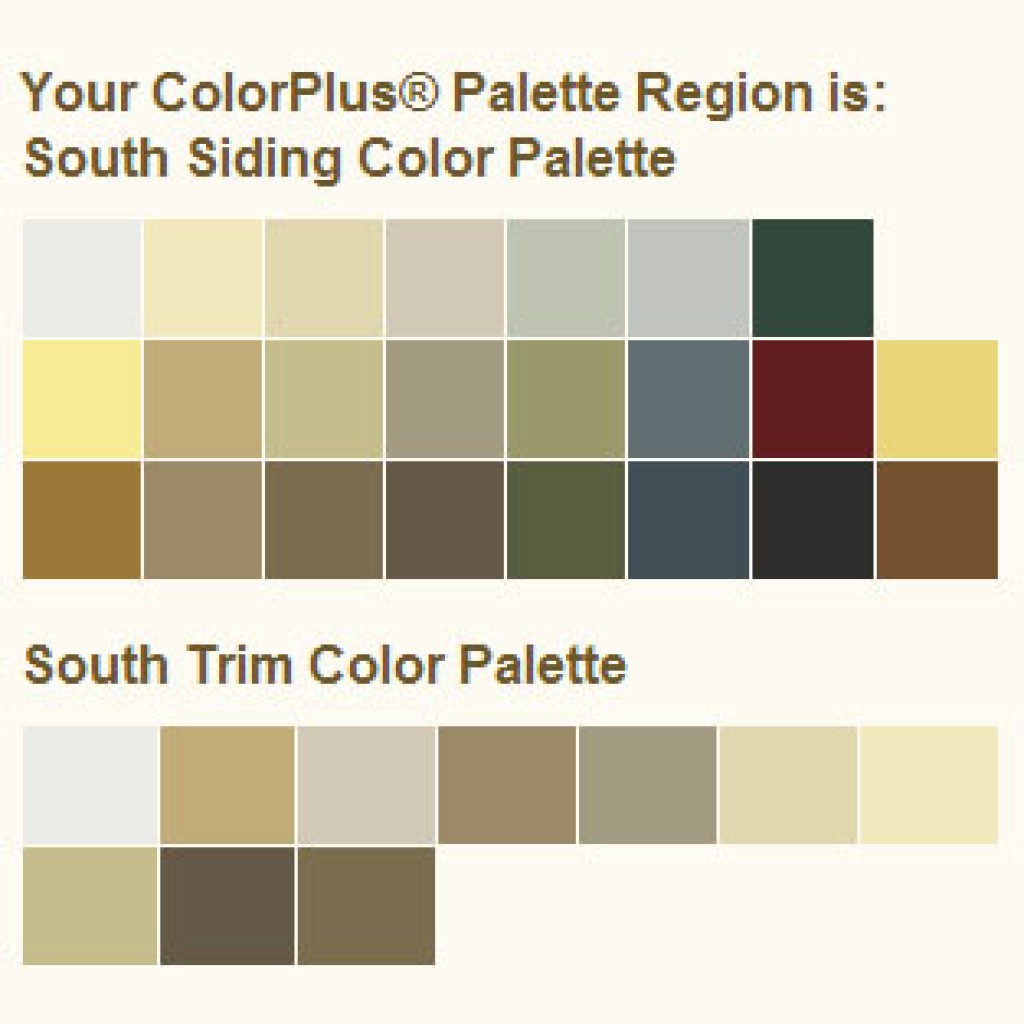 Hardie Color Plus Color Chart