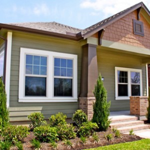 Bungalow style house finished in Hardie® Plank.