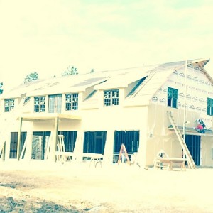 Belk Builders in Progress siding and roof installation at barn in Ridgeway SC