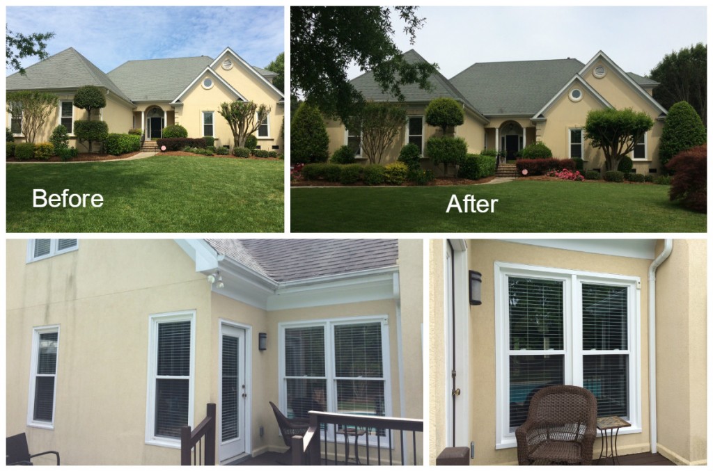 Before and After Window Replacement in Providence Country Club Charlotte NC