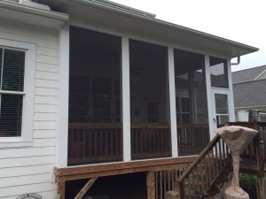 Before; the existing screened porch
