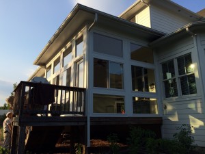 Fort Mill SC screened porch to sunroom conversion