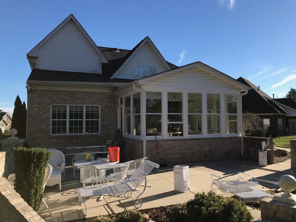 Concord screened porch to sunroom conversion by Belk Builders