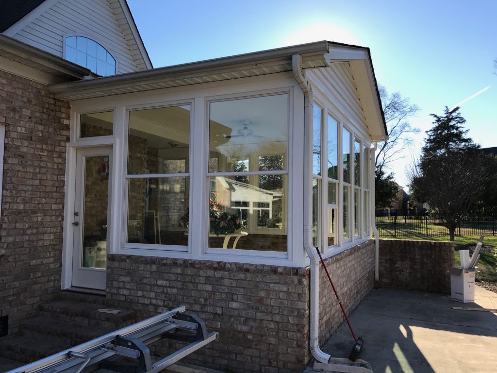 Concord screened porch to sunroom conversion by Belk Builders