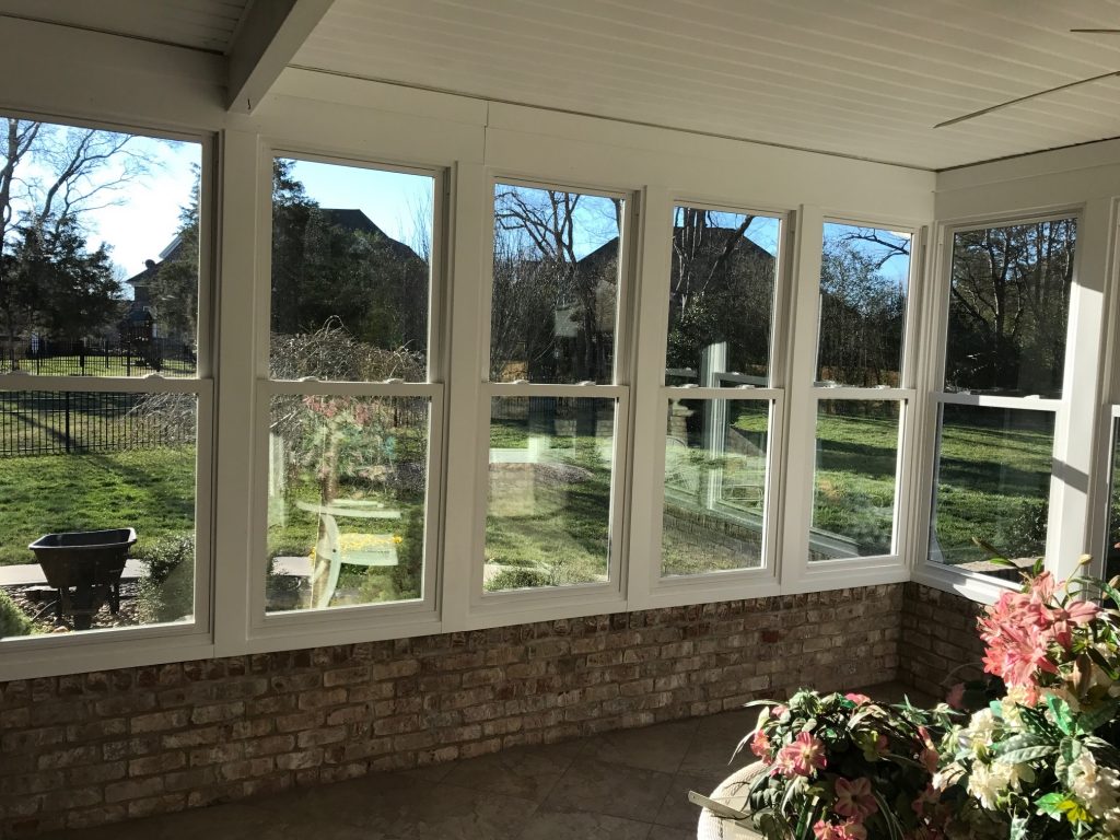 Concord screened porch to sunroom conversion by Belk Builders