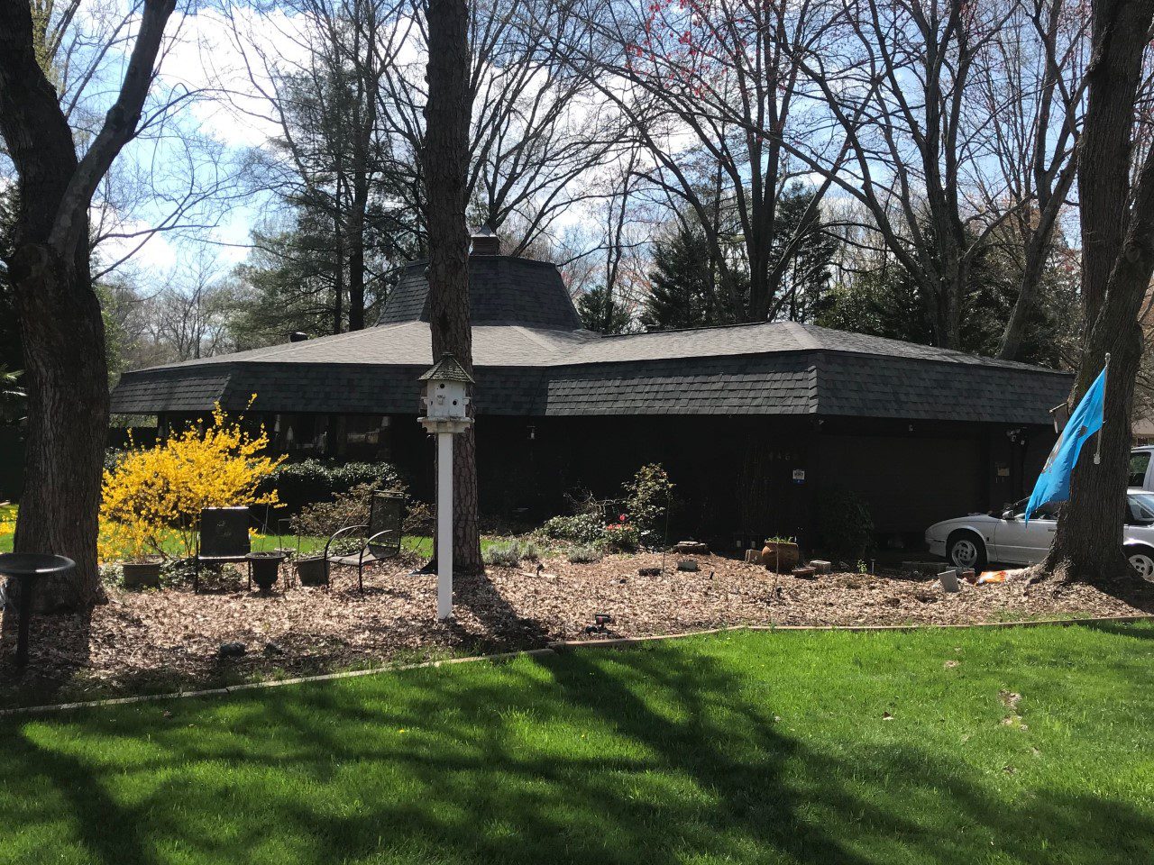 south charlotte roof installation on round home