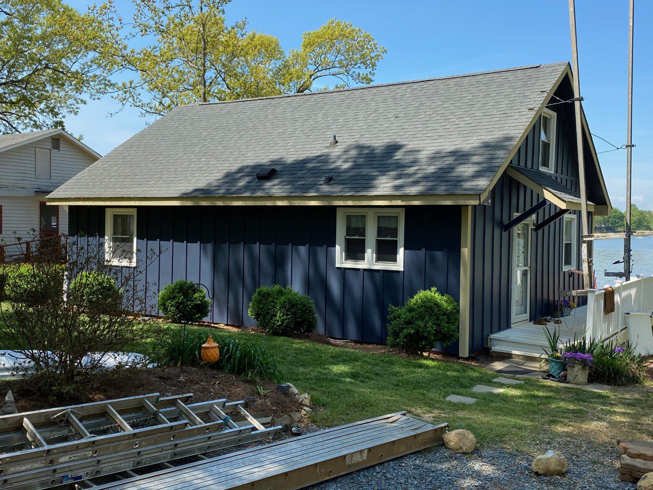 Siding intallation on High Rock Lake NC