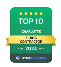 TrustAnalytica Top 10 Charlotte siding contractor, 2024. Opens in a new tab.