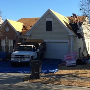 Starting Mom's roof!