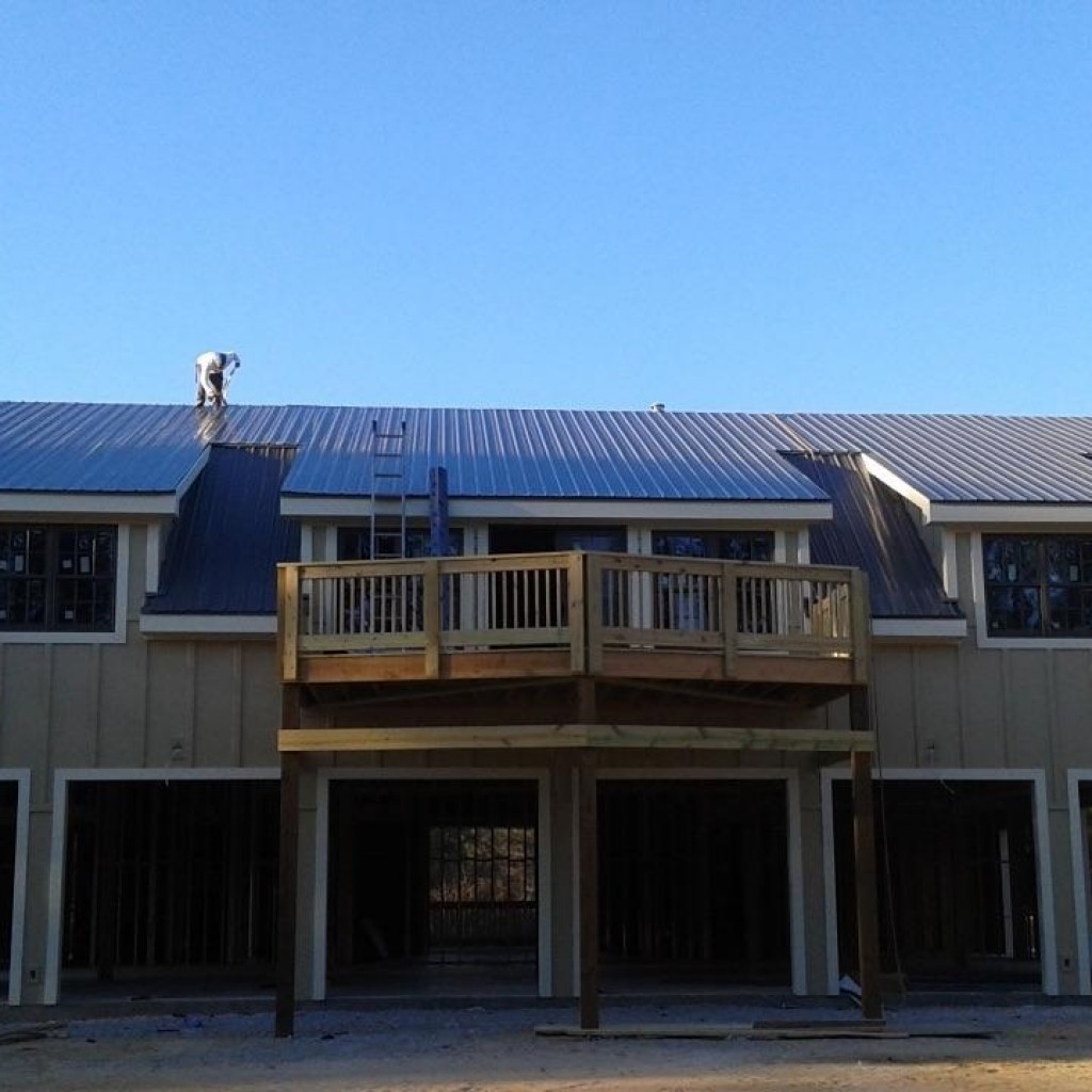 In progress metal roof installation in Ridgeway, SC - Copy