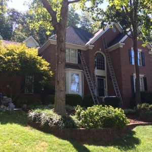 In progress Hardie® Plank Installation in Huntersville, NC.