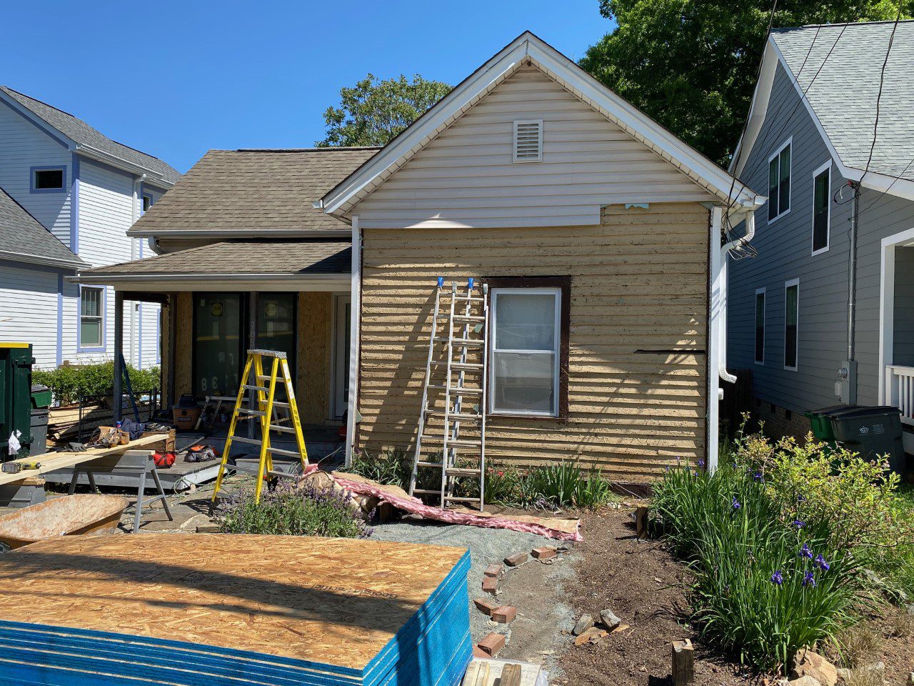 Beginning house in NoDa Belk Builders