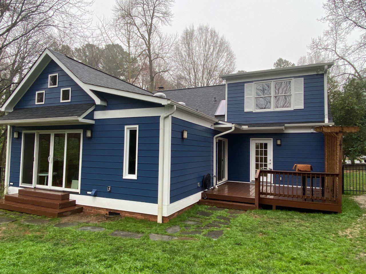 Completed roofing and Hardie® Plank. Goshen Place