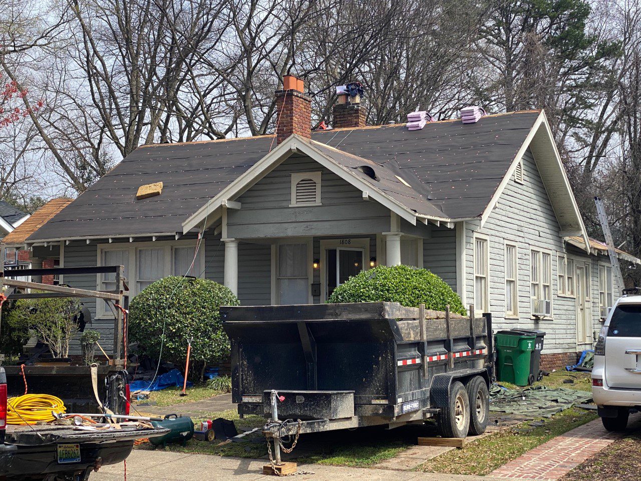 roofing replacement using owens corning shingles with kevlar strip