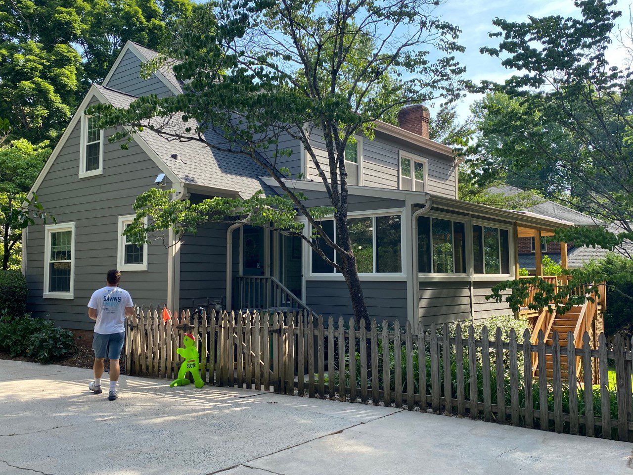 Hardie® Plank siding installation rear and side of south charlotte home