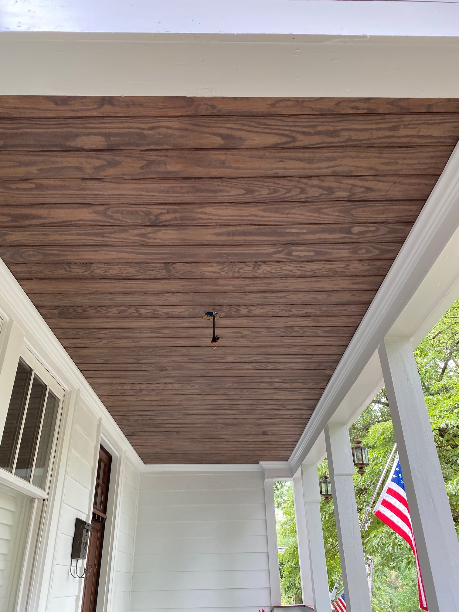 hardie plank siding custom front porch ceiling