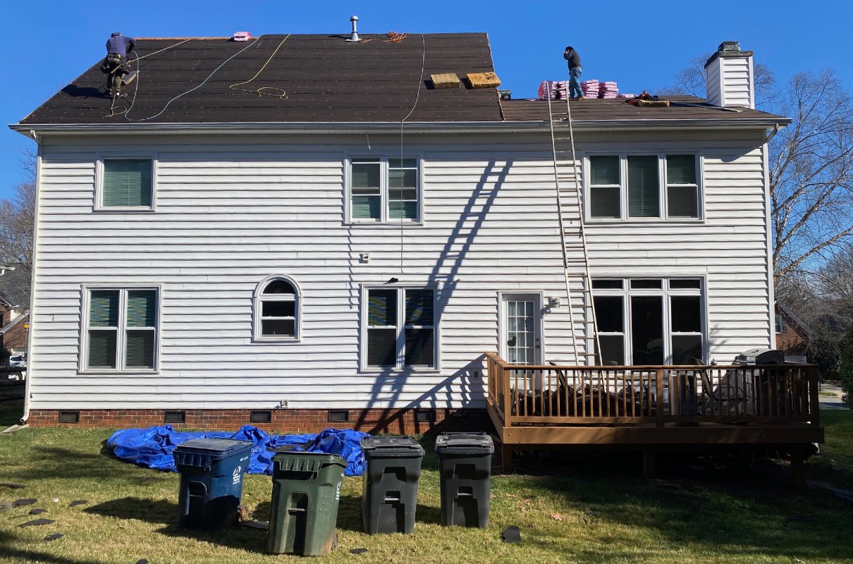 During - Huntersville Roof Replacement