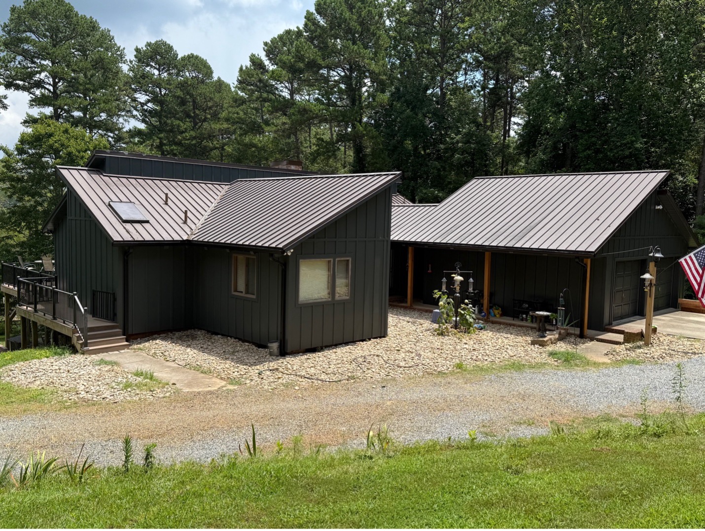 modern home covered in iron gray hp siding