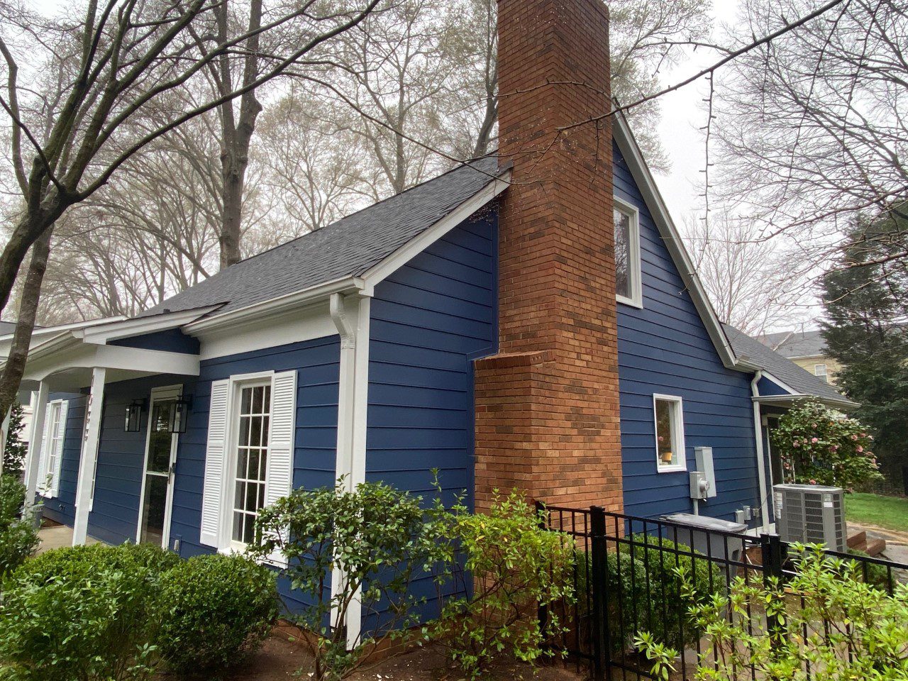 Completed roofing and Hardie®. Goshen Place, Charlotte