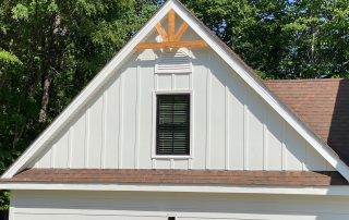 gable end detail matthews siding replacement Hardie® Plank board and batten