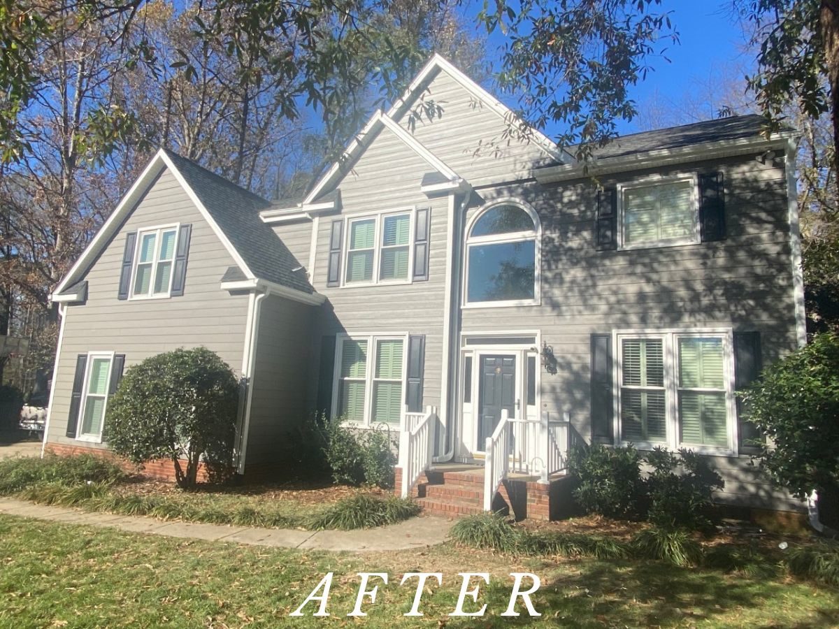 completed siding project in cornelius nc by belk builders