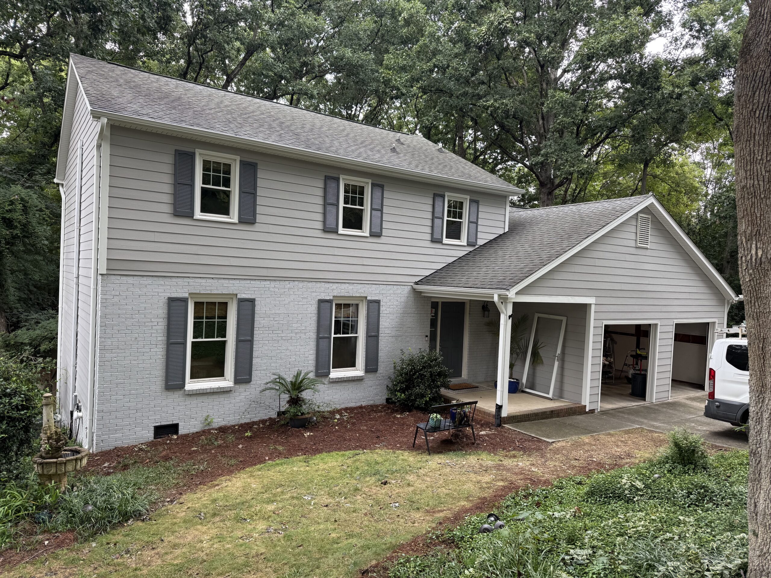 Hardieplank pearl gray with white trim. hardieplank pearl gray with white trim.